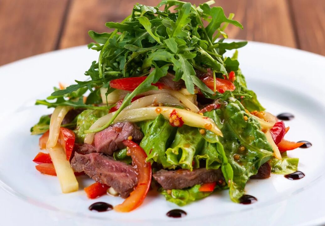 Salade de veau et de légumes