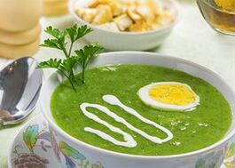 soupe crémeuse avec régime protéiné